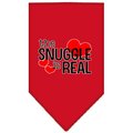 Mirage Pet Products The Snuggle is Real Screen Print BandanaRed Large 66-443 LGRD